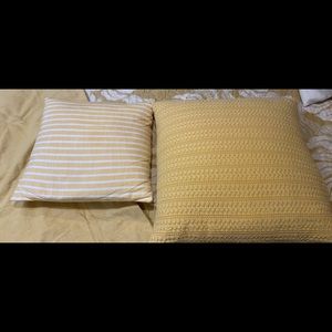 Two throw pillows